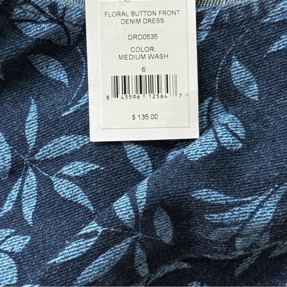 NWT Draper James Denim Dress with Blue Floral Design - Picture 6 of 11